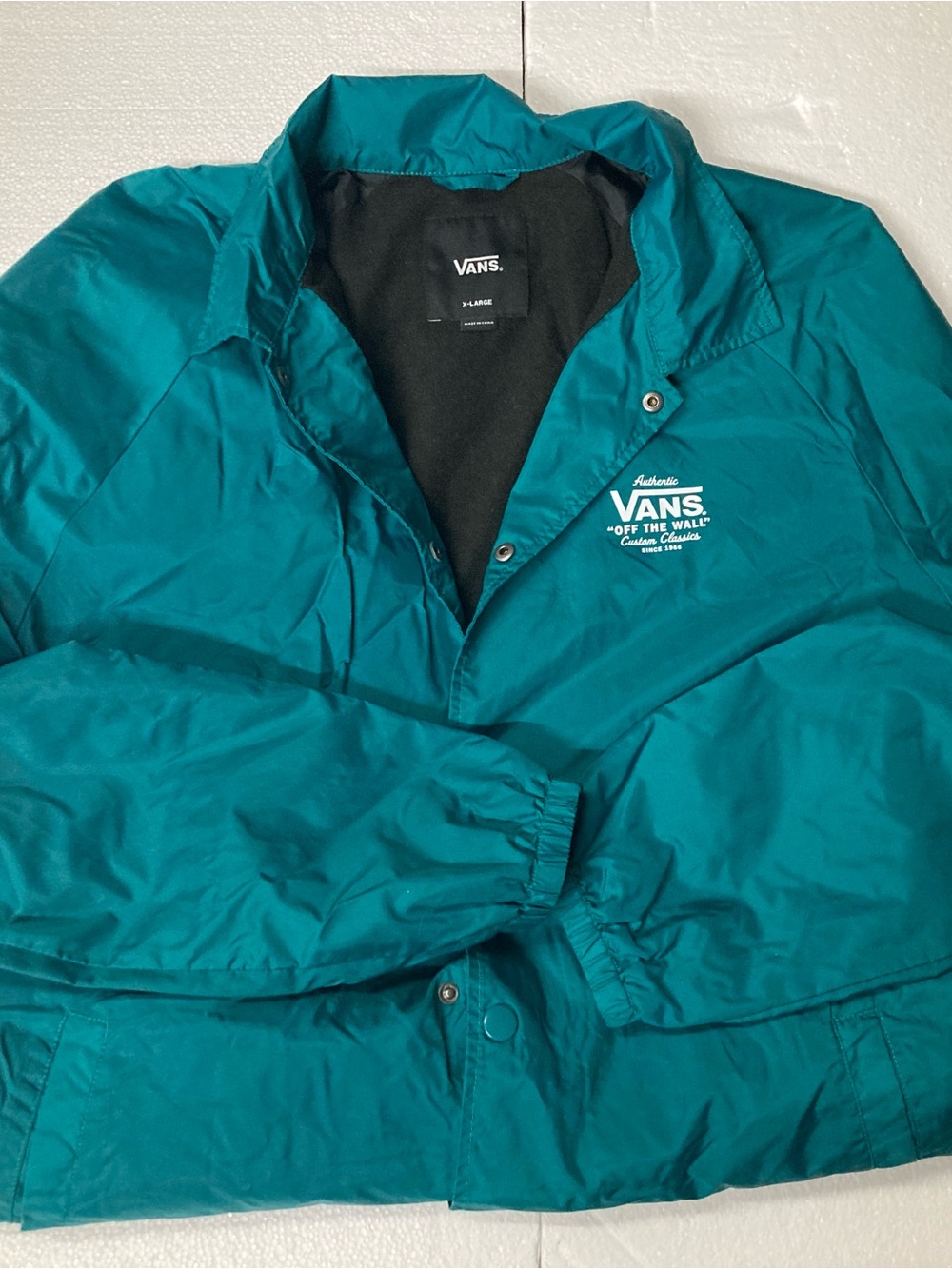 Vans Teal Windbreaker Coaches Jacket - Men's